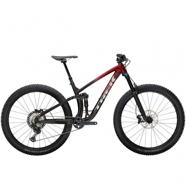 Trek. Fuel. Ex 8 XT 2023 gen 5 Rage. Red to. Dnister. Black. Fade. L[=]