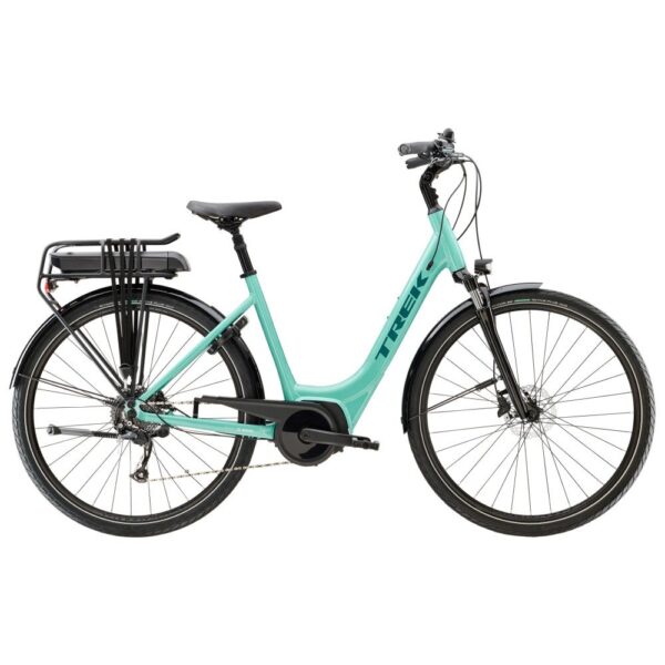 Trek. Verve + 2 Lowstep 2023 400Wh. Blue. Sage. S[=]