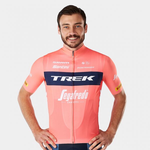 Męska treningowa koszulka rowerowa. Santini. Trek-Segafredo. Replica