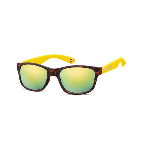 Okulary nerdy. Montana. M43D zolto-panterkowe revo