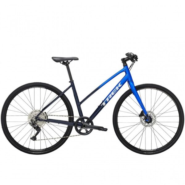 Trek. FX 3 Disc 2023 Damski. Alpine. Blue to. Deep. Dark. Blue. Fade. M[=]