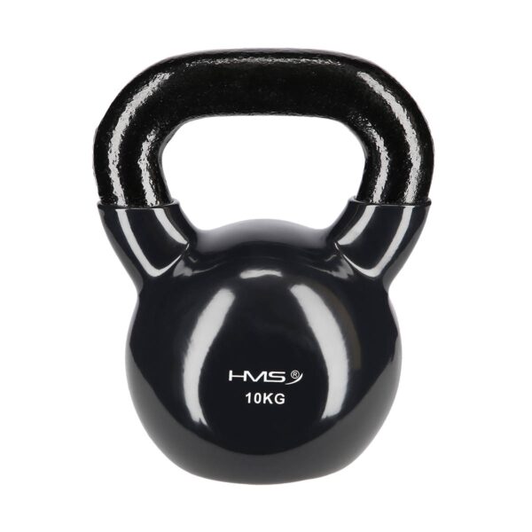 Hantla winylowa żeliwna kettlebell czarna 10 kg - HMS