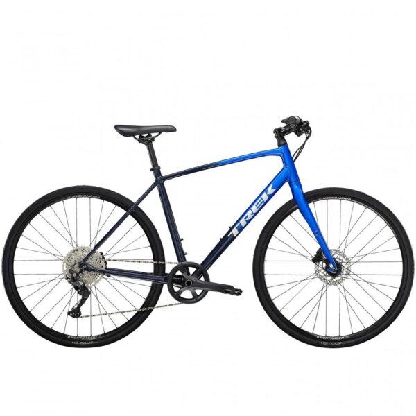 Trek. FX 3 Disc 2023 Alpine. Blue to. Deep. Dark. Blue. Fade. XS