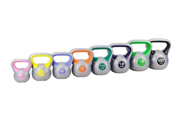 Hantla winylowa bitumiczna. Kettlebell 3 kg - Marbo. Sport