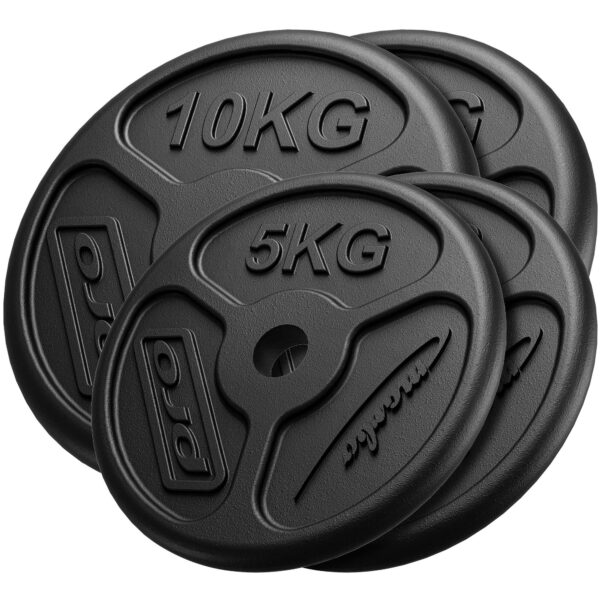 Zestaw obciążeń żeliwnych slim 30 kg / 2 x 10 kg + 2 x 5 kg - Marbo. Sport