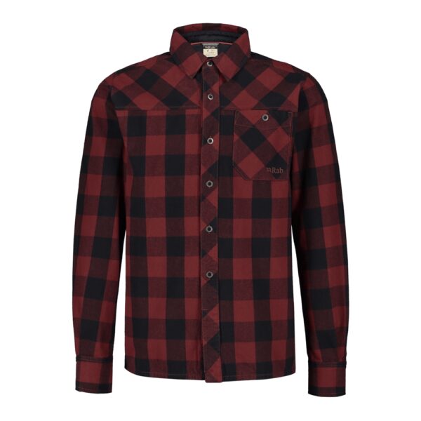 Koszula. Rab. Boundary. Shirt. Oxblood. Red. Check. M[=]