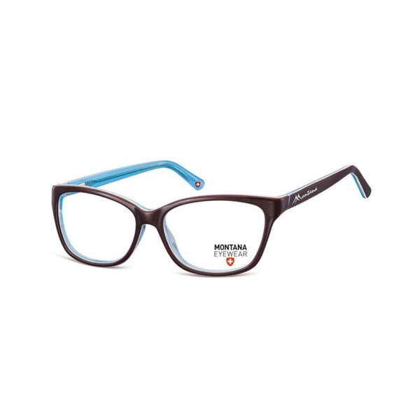 Damskie okulary oprawki brazowe cat eye. Montana. MA80D