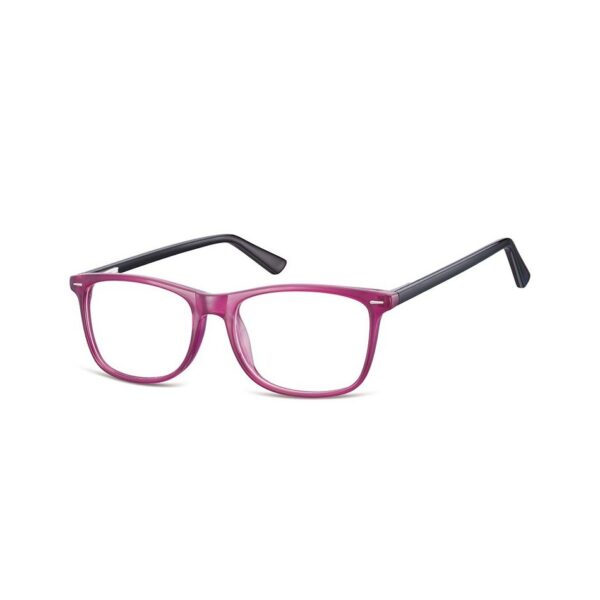 Zerówki klasyczne okulary oprawki. Sunoptic. CP153C purpurowe, flex