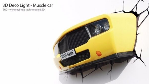 Lampka nocna Maska Samochodu Muscle Car 3D Deco Light