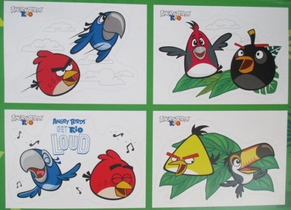 Naklejki zestaw naklejek ANGRY BIRDS RIO