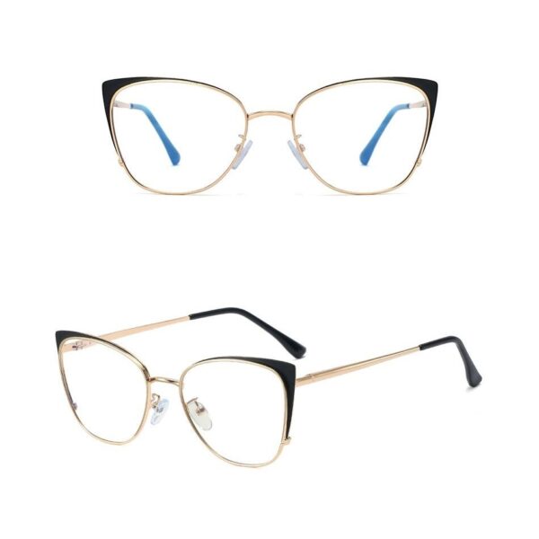 Okulary kocie do komputera damskie z filtrem BLUE Light zerówki 2585