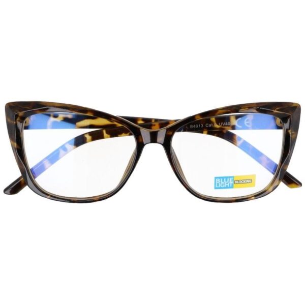 Okulary kocie do komputera damskie z filtrem BLUE Light zerówki 2590B