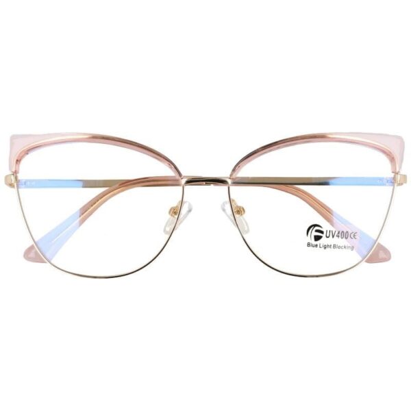 Okulary kocie do komputera damskie z filtrem BLUE Light zerówki 2575-2