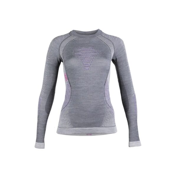 Koszulka Termoaktywna damska UYN Fusyon Merino Long Sleeves Anthracite/Purple/Pink L/XL