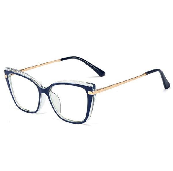 Okulary kocie do komputera damskie z filtrem BLUE Light zerówki 2577-1