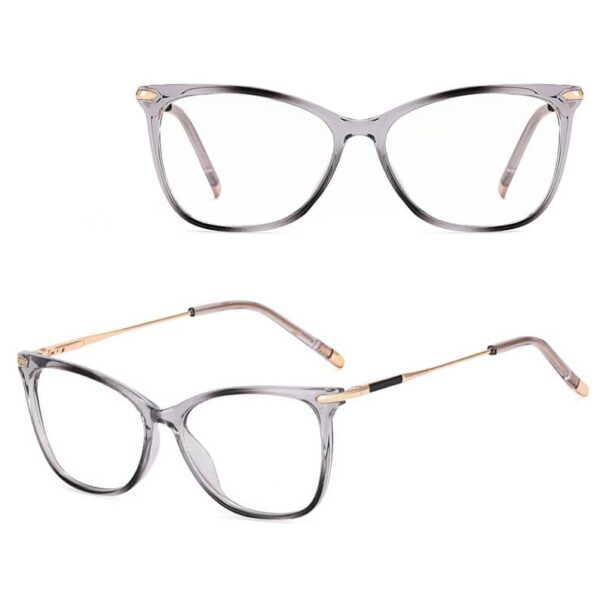 SLIM okulary damskie kocie oczy zerówki do komputera BLUE LIGHT 25151E