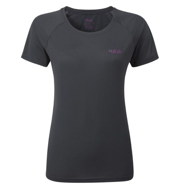 Koszulka Rab Pulse SS Tee lady Ebony 14