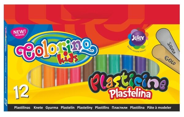 Plastelina 12 kolorów złota i srebrna Colorino