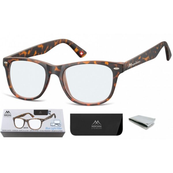 Okulary z filtrem do Komputera i Czytania moc: +1 Plusy z Antyrefleksem Montana BLFBOX67A