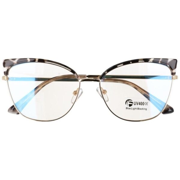Okulary kocie do komputera damskie z filtrem BLUE Light zerówki 2575-3
