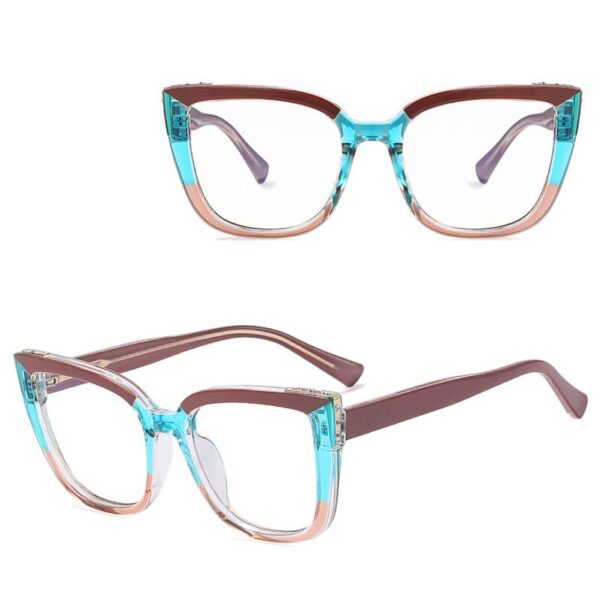 Damskie okulary kocie oczy zerówki do komputera BLUE LIGHT 25146F