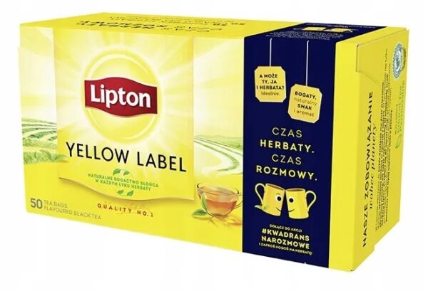 Herbata ekspresowa lipton yellow label 50 sztuk