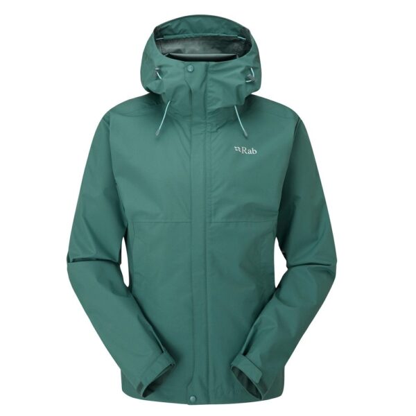 Kurtka Rab Downpour Eco Jacket Wmns Eucalyptus 12