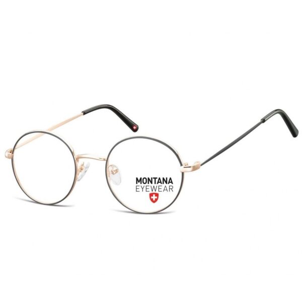 Oprawki korekcyjne okulary optyczne lenonki MM584A złoty/czarny