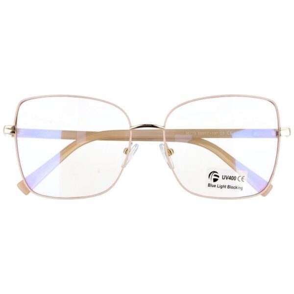 Okulary kocie do komputera damskie z filtrem BLUE Light zerówki 2578-2