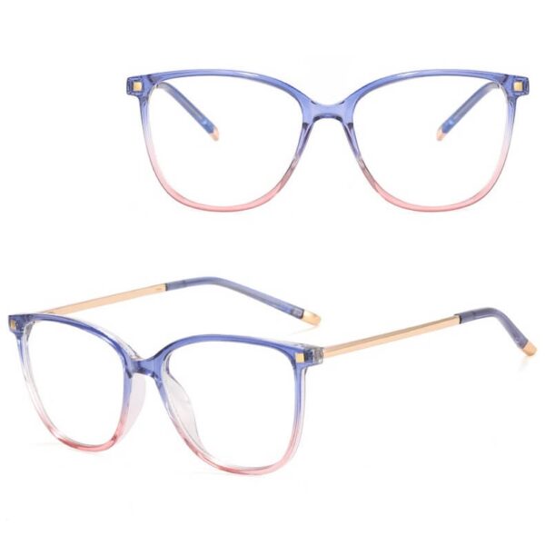 Okulary damskie kocie oczy zerówki do komputera BLUE LIGHT 25149G