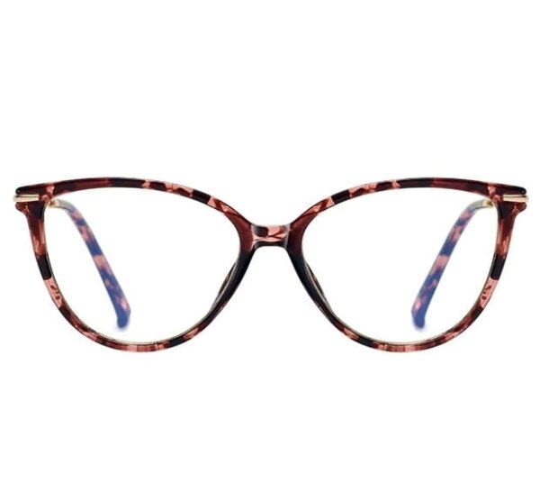 Okulary kocie do komputera damskie z filtrem BLUE Light zerówki 2592-4