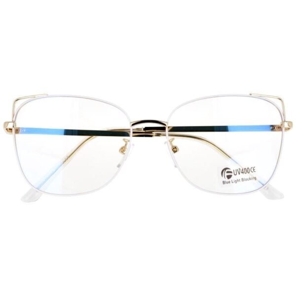 Okulary kocie do komputera damskie z filtrem BLUE Light zerówki 2573-3