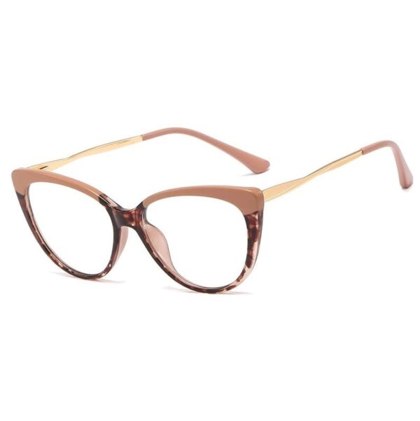 Okulary kocie do komputera damskie z filtrem BLUE Light zerówki 2581-2