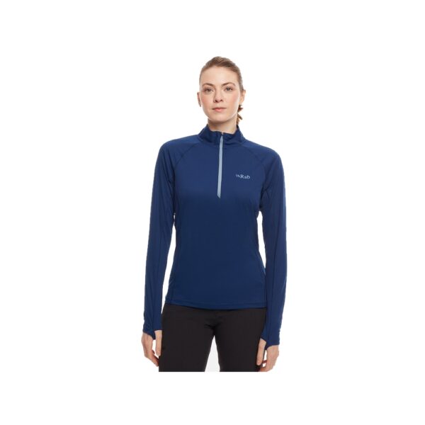 Koszulka Rab Pulse Ls Zip Women Blueprint 14