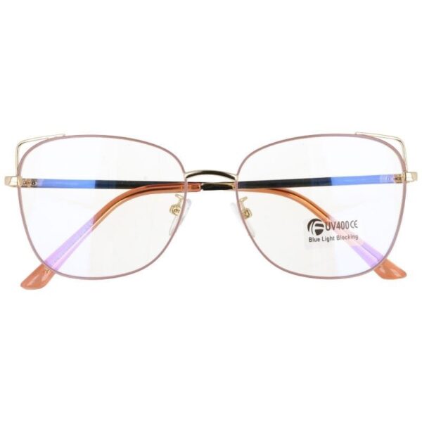 Okulary kocie do komputera damskie z filtrem BLUE Light zerówki 2573-1
