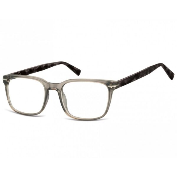 Okulary oprawki korekcyjne Nerdy zerówki Sunoptic CP119A szare transparentne