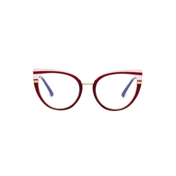 Okulary kocie do komputera damskie z filtrem BLUE Light zerówki 2582-3