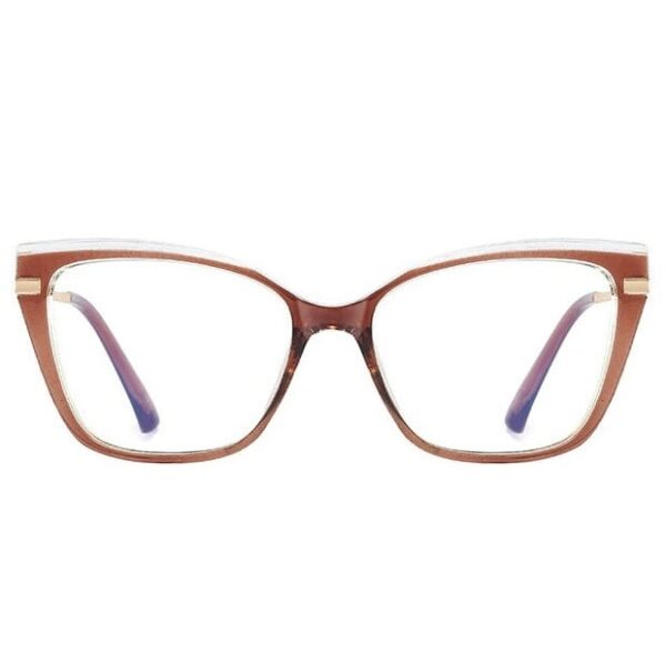 Okulary kocie do komputera damskie z filtrem BLUE Light zerówki 2577-4