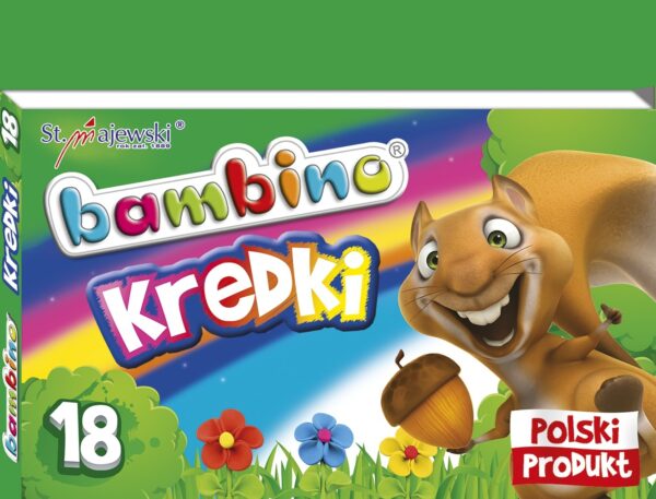 Kredki woskowe 18 kolorów Bambino