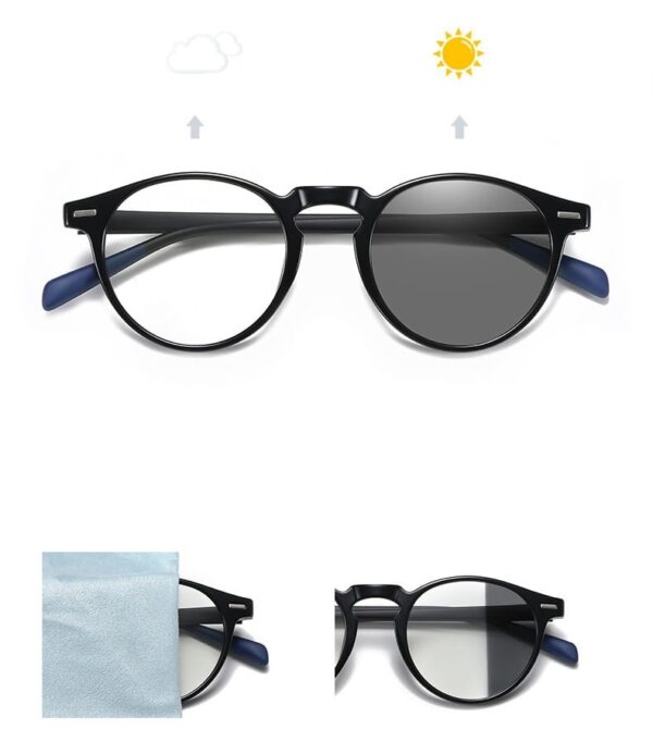 2w1 Okulary Lenonki do komputera BLUE LIGHT i przeciwsłoneczne FOTOCHROMOWE 2599A (wideo)