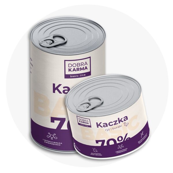 BASIC Kaczka 70% | ryż | buraki 18 x puszka 850 g