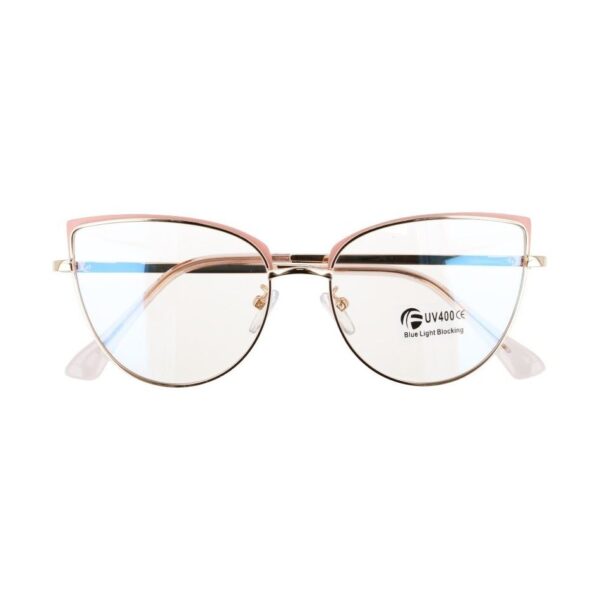Okulary kocie do komputera damskie z filtrem BLUE Light zerówki 2586-2