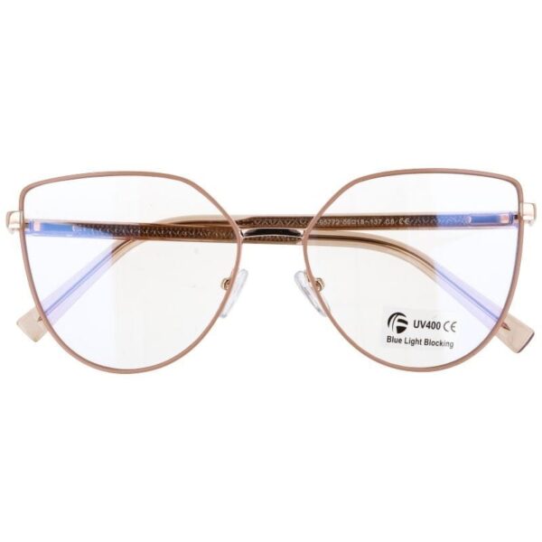 Okulary kocie do komputera damskie z filtrem BLUE Light zerówki 2584-5