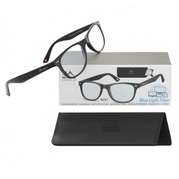 Okulary z filtrem do Komputera zerówki moc: 0.00 z Antyrefleksem Montana BLFBOX67