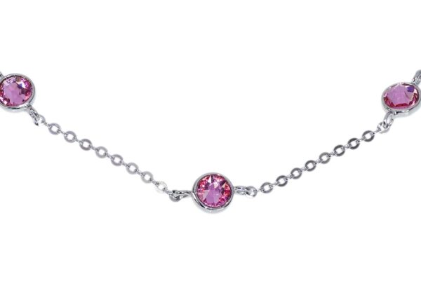 Bransoletka srebrna z kryształami Swarovski elements Rose