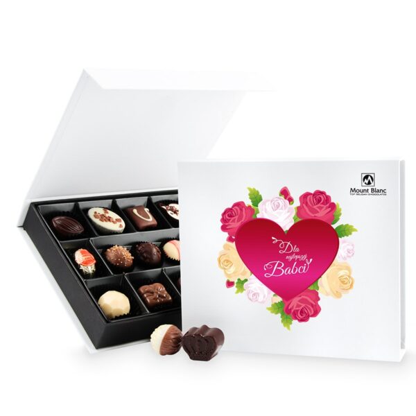 Prezent na Dzień Babci Chocolate Box White Medium