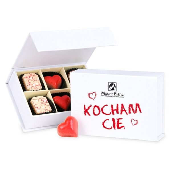 Czekoladki z napisem Kocham Cię Finesse White