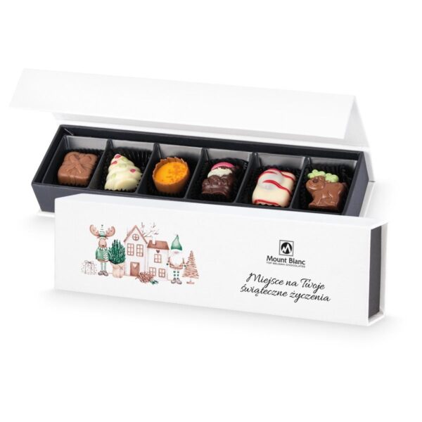 Prezent na Boże Narodzenie Chocolate Box Long Mini z Twoimi życzeniami