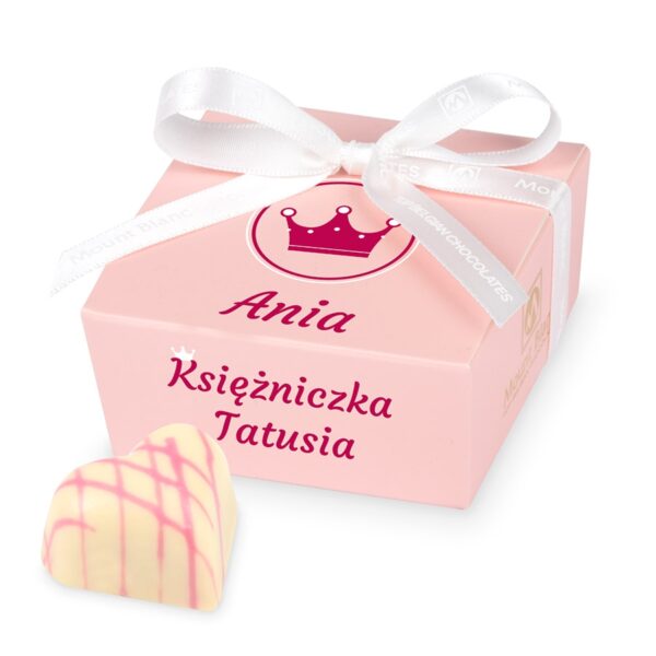 Prezent Mini Ballotin Pink no.2 "Księżniczka Mamusi" z imieniem dziecka